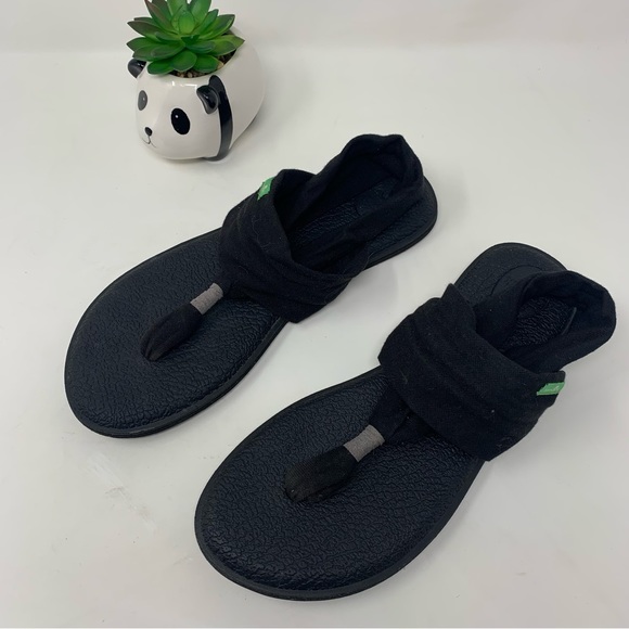 Sanuk Sandals Black Size 8